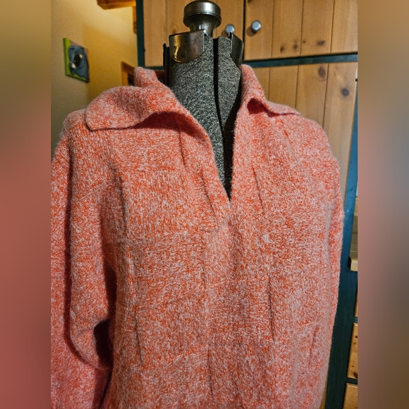 Bright pink/coral Zara sweater - Picture 4 of 7